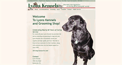 Desktop Screenshot of lyonskennels.com