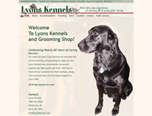 Tablet Screenshot of lyonskennels.com